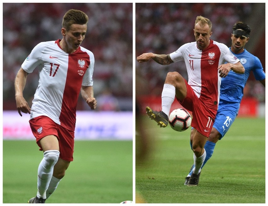 Kamil Grosicki i Damian Kądzior w meczu kadry z Izraelem