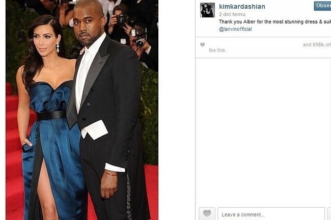 Kim Kradashian i Kanye West (fot. screen z Instagram.com)