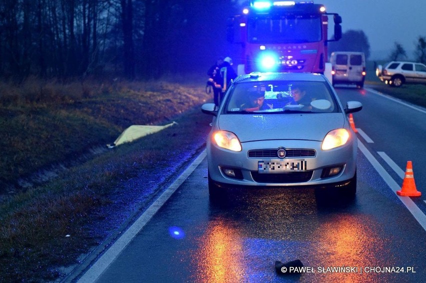 Śmiertelny wypadek koło Chojny. Nie żyje pieszy