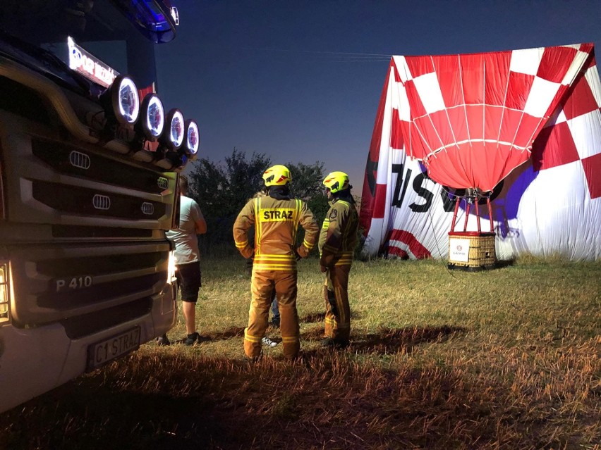 Podczas przelotu nad miejscowością Stary Brześć balon...