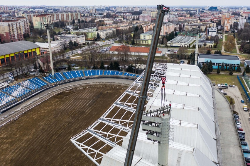 Na Stadionie Miejskim w Rzeszowie trwają prace remontowe. W...