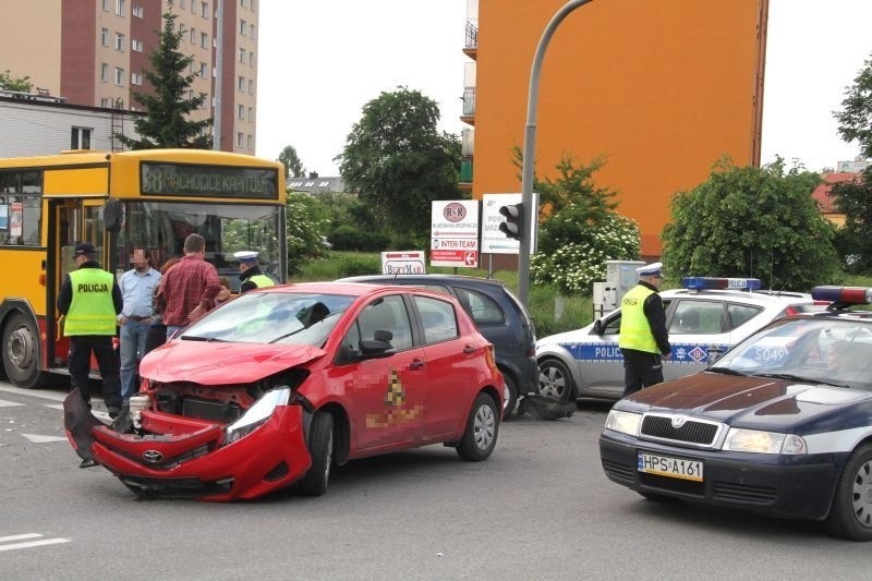 Wypadek na ulicy Jagiellońskiej w Kielcach