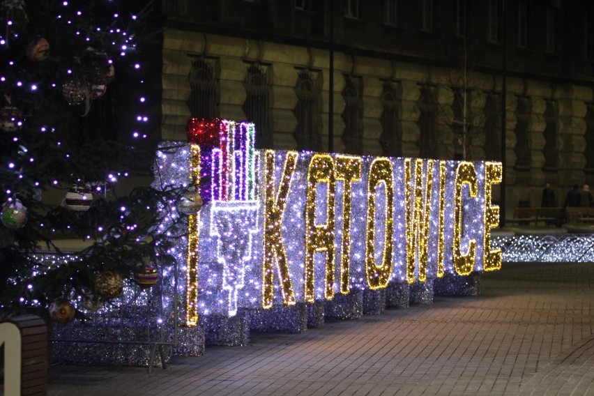 Świąteczna iluminacja Katowic w 2019 roku....