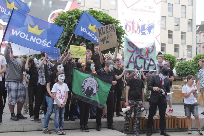 W weekend przeciwko dyrektywie UE protestowano w Katowicach