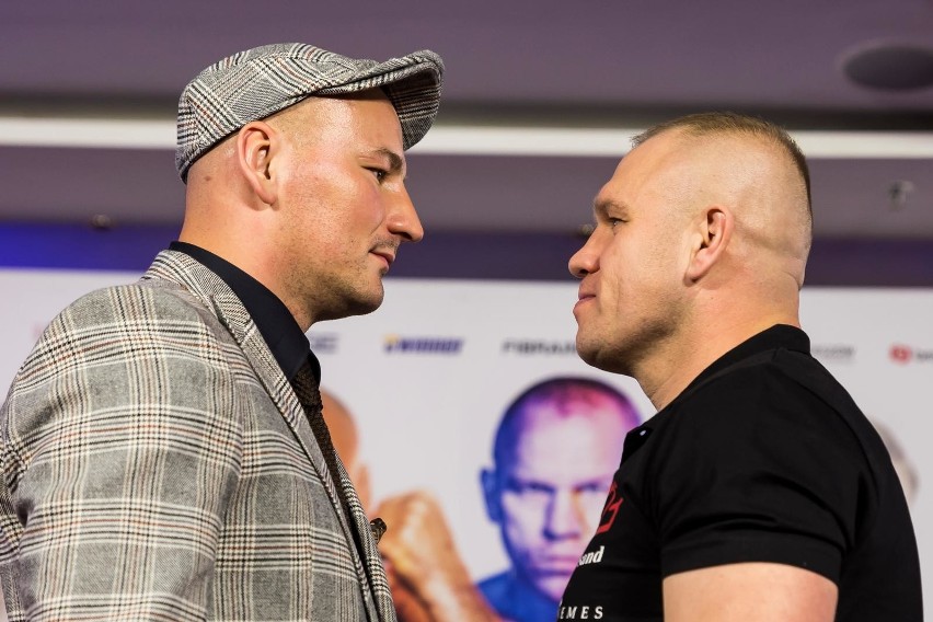 Artur Szpilka i Łukasz Różański w hotelu Marriott w...