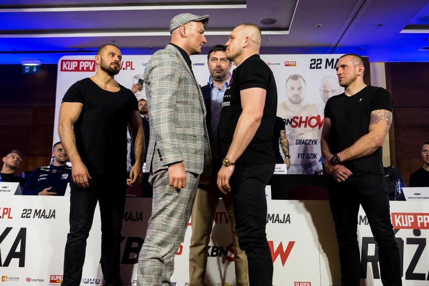 Artur Szpilka i Łukasz Różański w hotelu Marriott w...