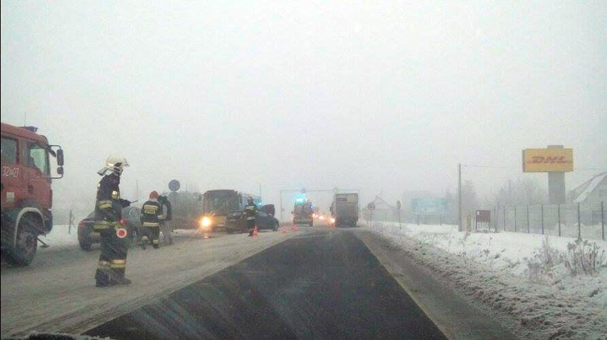 Rano doszło do wypadku na krajowej dziewiątce w Rudnej...