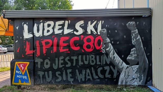 (Lubelskie ulice zdobi nowy, historyczny dla miasta, mural)