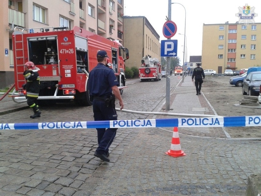 Pożar butli z acetylenem w Lęborku