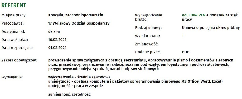 Najnowsze oferty pracy w Koszalinie. Sprawdź warunki, zarobki!