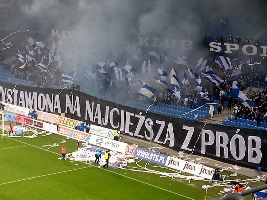 Podczas meczu Lech Poznań - Wisła Płock (2:1) atmosfera na...