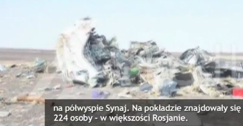 Nagranie z miejsca katastrofy rosyjskiego airbusa na Synaju (wideo)