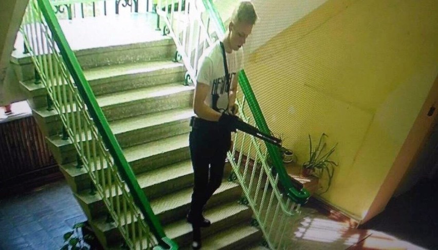 Vladislav Roslyakov, 18, pictured on CCTV