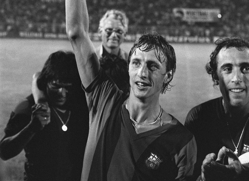 Johan Cruyff w koszulce FC Barcelony w 1975 roku