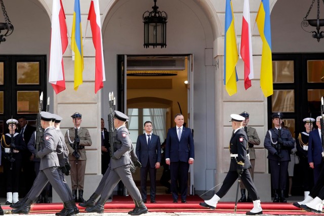 Prezydent Ukrainy w Polsce. Wołodymyr Zełenski spotkał się z Andrzejem Dudą