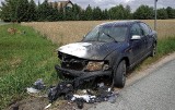 Volkswagen passat spłonął na drodze w Ligocie Dolnej [zdjęcia]