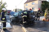 Pożar skody przy ul. Kwoczka w Opolu