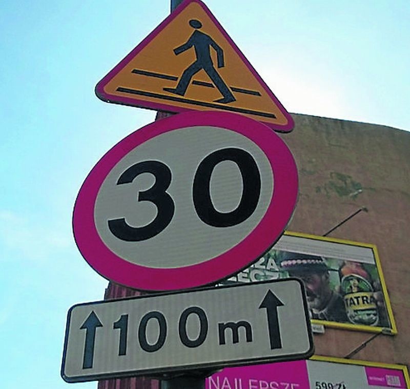 Znaki drogowe ograniczenia prędkości są łakomym kąskiem dla...