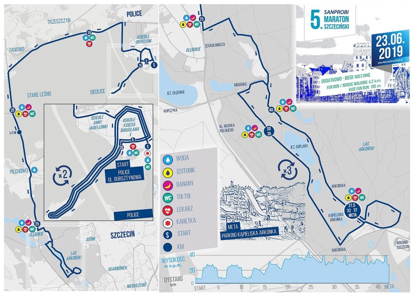 Trasa 5. Sanprobi Maratonu Szczecińskiego