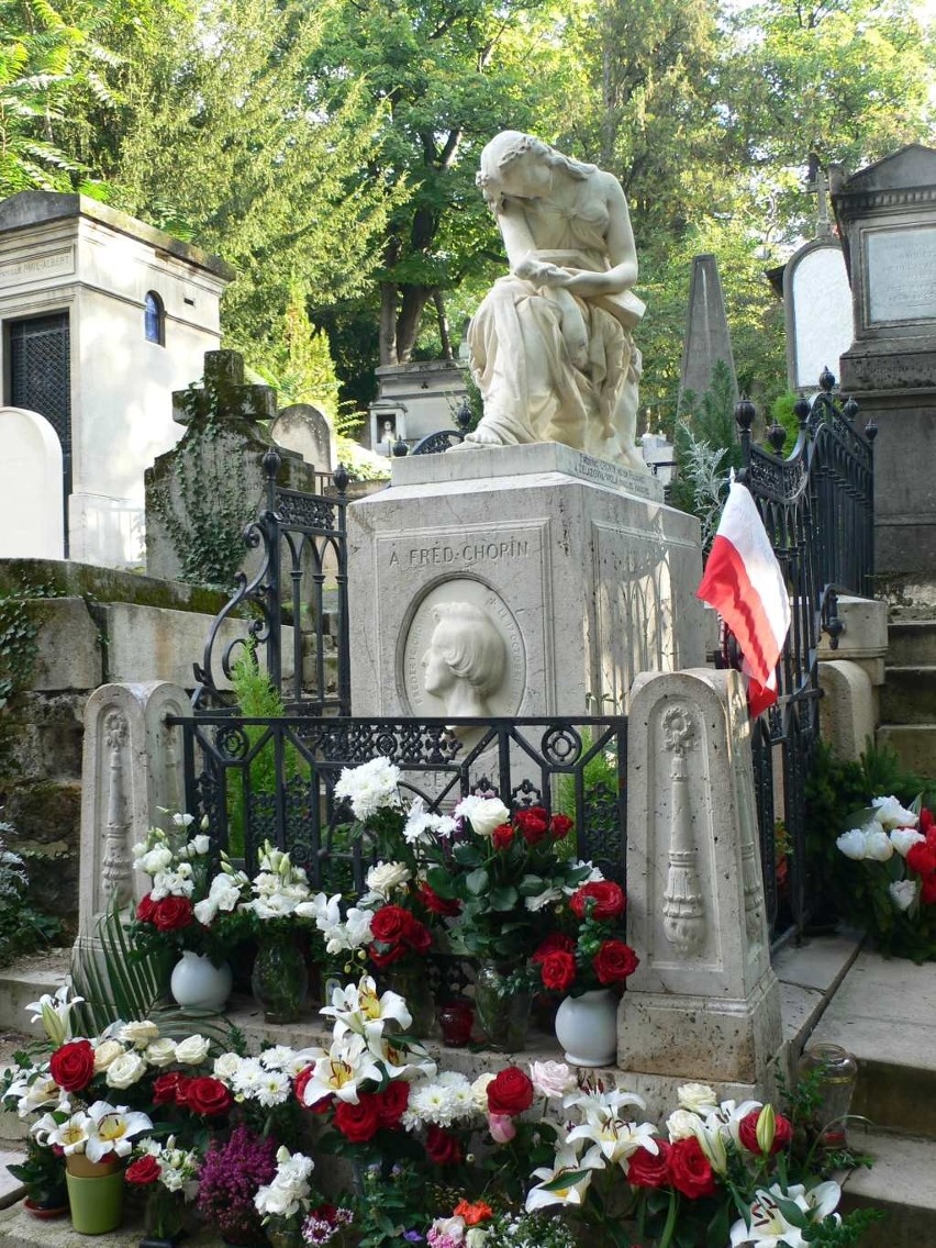 Cmentarz Père-Lachaise w Paryżu, grób Fryderyka Chopina