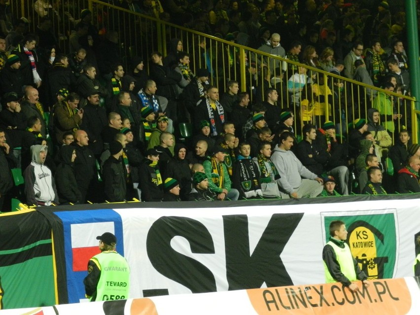 Kibice na meczu GKS Katowice - Puszcza Niepołomice 1:1