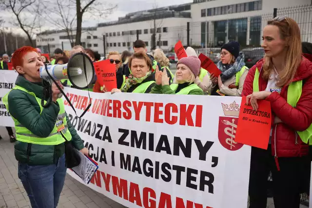 Protest pielęgniarek i położnych ze Szpitala Uniwersyteckiego w Krakowie