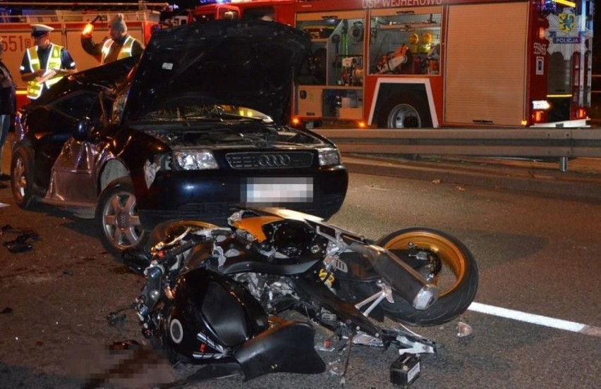 Śmiertelny wypadek motocyklisty w Wejherowie