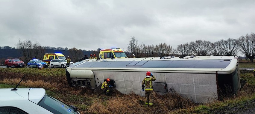 Do wypadku autobusu doszło w gminie Chełmno. Poszkodowanych...