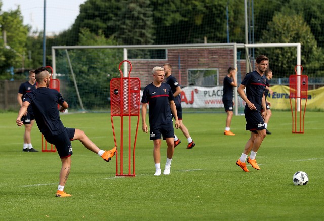 Trening piłkarzy Pogoni Szczecin.