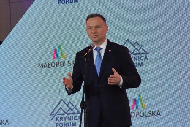 Prezydent RP Andrzej Duda był gościem drugiego dnia Krynica Forum 2022