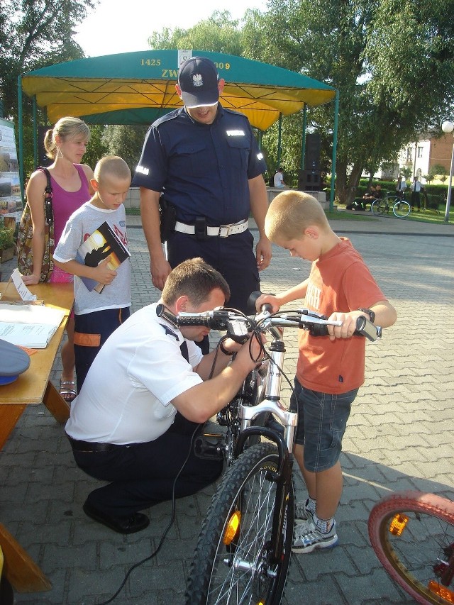 Ze znakowania roweru skorzystał między innymi Patryk Wrześniewski