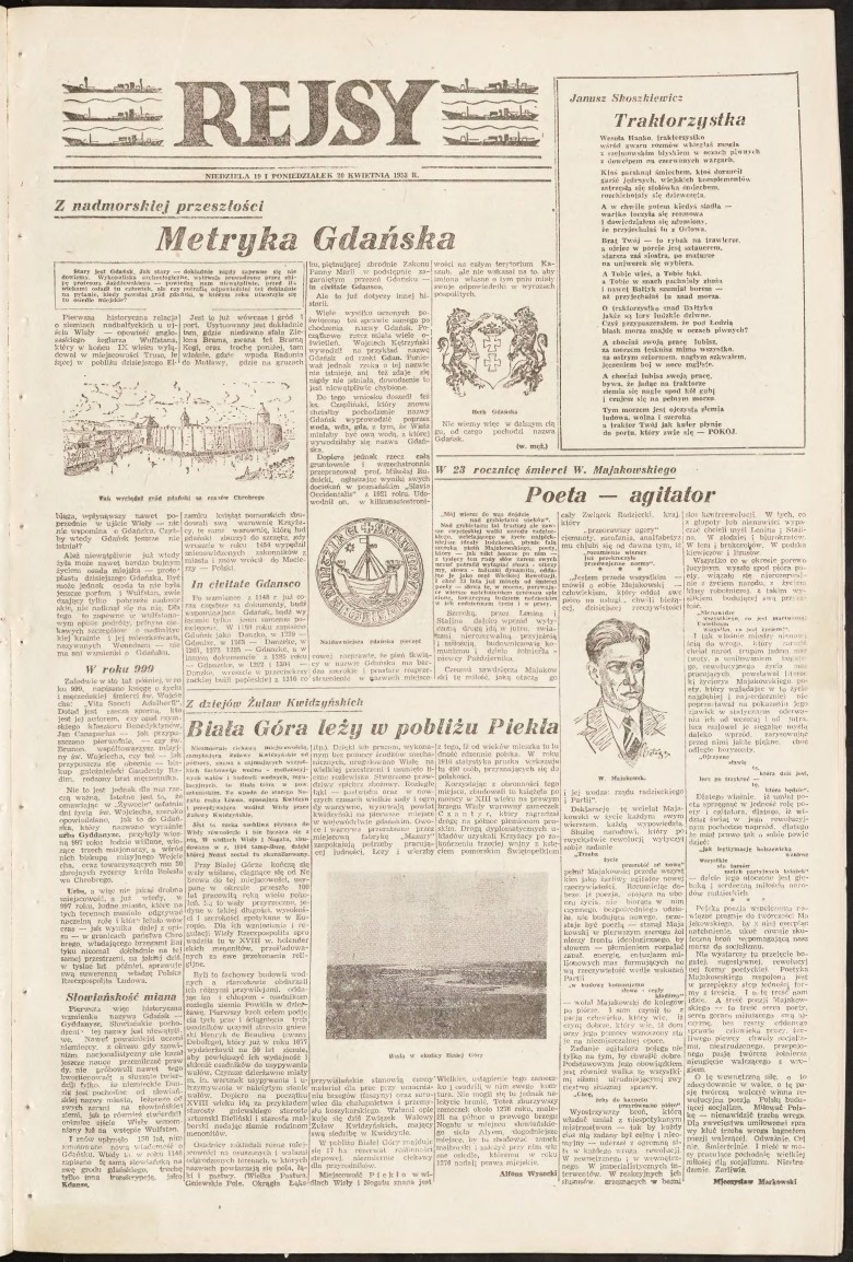 Archiwalne Rejsy: Magazyn Rejsy z kwietnia, maja i czerwca 1953 r. [ZDJĘCIA, PDF-Y]