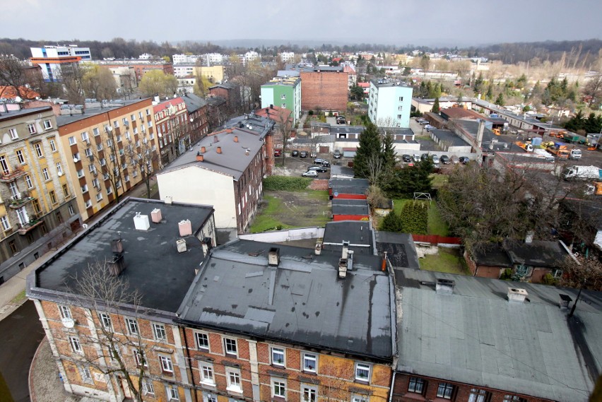 Widok na Siemianowice Śląskie z bloku w dzielnicy Bytków....