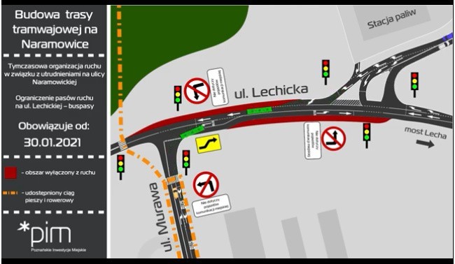 Zmiany w rejonie Naramowickiej, Włodarskiej i Ziarnistej