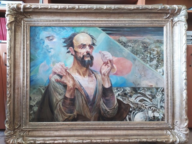 Nowy obraz Jacka Malczewskiego to "Wizja Ezechiela" i  jest własnością prywatną. Został użyczony w depozyt dzięki współpracy radomskiego muzeum z warszawskim domem aukcyjnym Polswiss Art.