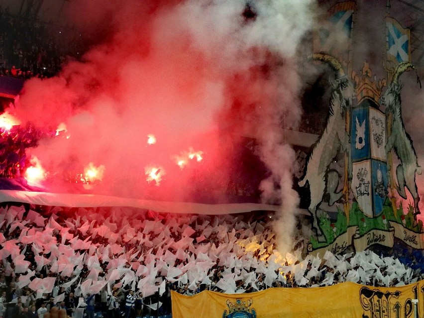 Kibice na meczu Lech Poznań - Górnik Zabrze