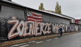 Kraków. Graffiti ku czci Żołnierzy Wyklętych wykonane przez kibiców Cracovii [ZDJĘCIA]