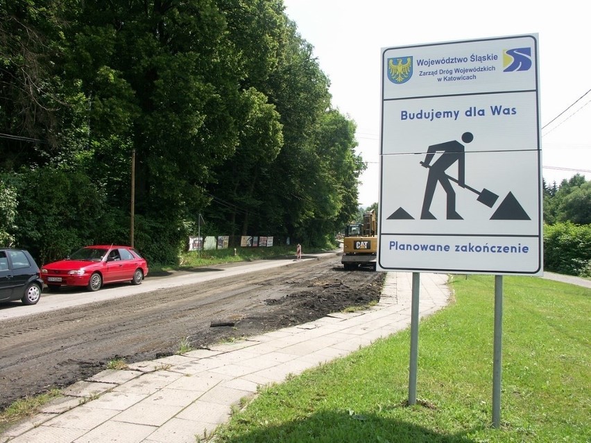 Korki  centrum Wisły powoduje remont głównej trasy