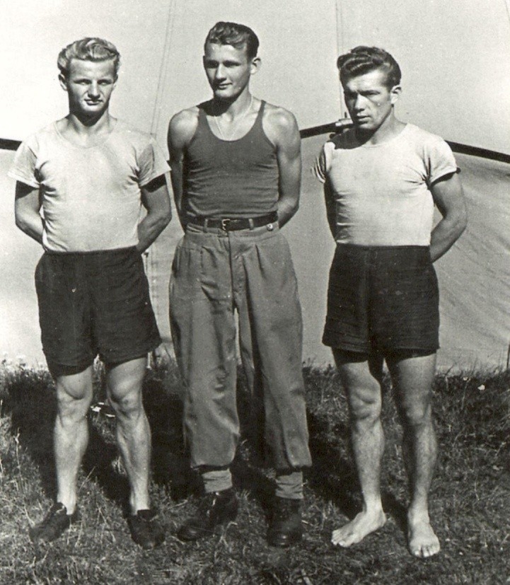 Rok 1953, od lewej: Leon Palemba, Maks Wanczura i Leon...