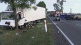 Śmiertelny wypadek w Łódzkiem. Kierowca renault zginął w zderzeniu z ciężarówką (WIDEO)