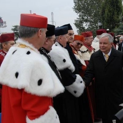 Prezydent Lech Kaczynski podczas uroczystości beatyfikacyjnych