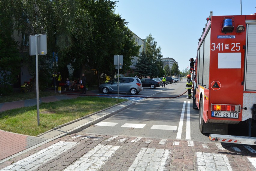 Ostrołęka. Pożar na ul. Blachnickiego 4. Strażacy reanimowali psa. 21.07.2022