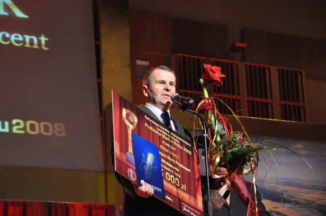 Dariusz Sapiński podczas gali Podlaskiej Marki Roku
