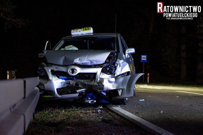 Wypadek na trasie Ełk - Olecko. Pijany 23-latek spowodował karambol