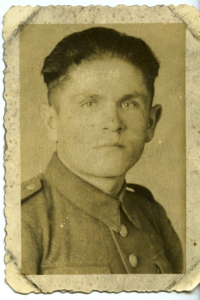 Józef Górczak w mundurze obroncy Helu