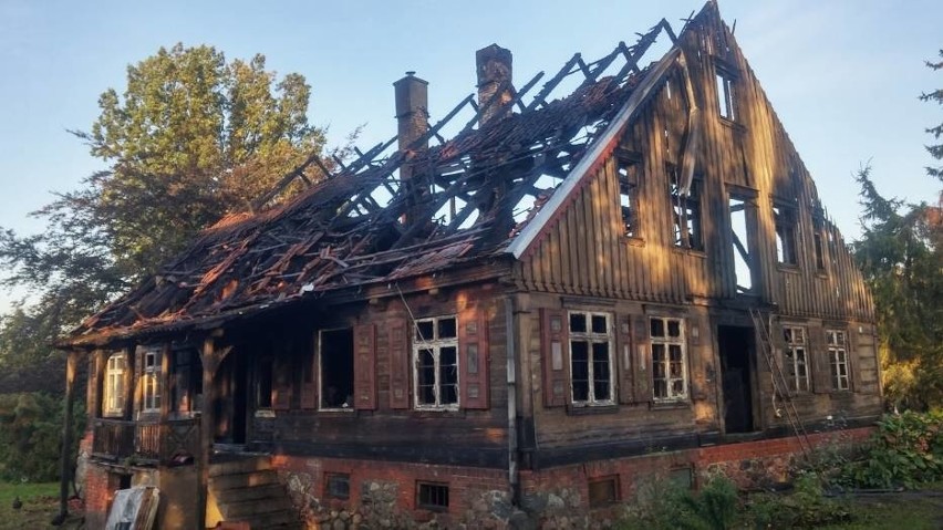 Pożar domu w miejscowości Jazowa