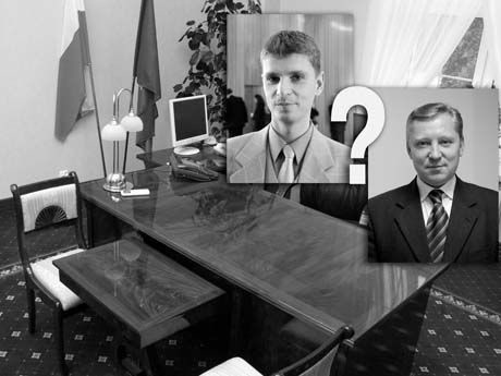 Jan Dobrzyński (z prawej) i Dariusz Piontkowski - dwaj najpoważniejsi kandydaci do objęcia funkcji wojewody podlaskiego