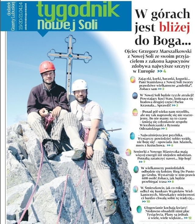 Oto okładka sobotnio-niedzielnego "Tygodnika Nowej Soli", który znajdziesz w papierowym wydaniu "Gazety Lubuskiej" 19 kwietnia.