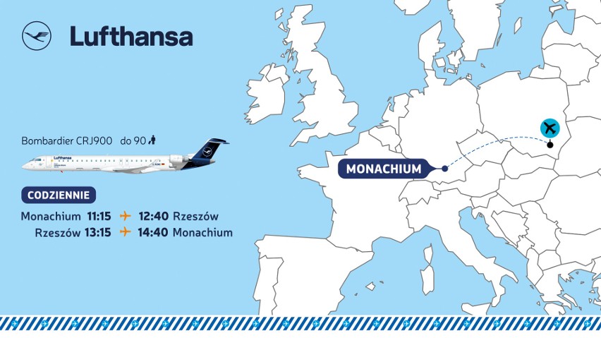 Świetna wiadomość głównie dla przedsiębiorców: Lufthansa wraca do Jasionki! Będziemy latać do Monachium [ZDJĘCIA]