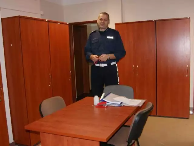 W szatni każdy z policjantów ma swoją szafkę &#8211; mówi naczelnik Wydziału Ruchu Drogowego Mirosław Kusztal.